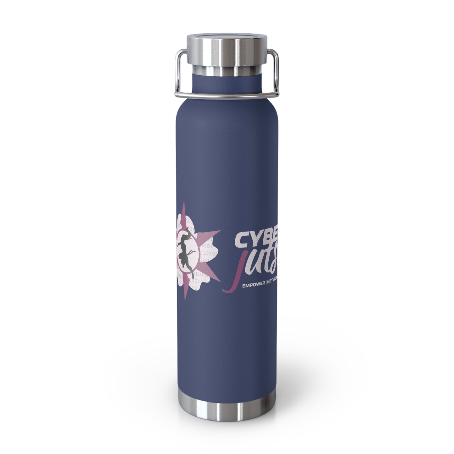 Cyberjutsu Logo Copper Vacuum Insulated Bottle, 22oz