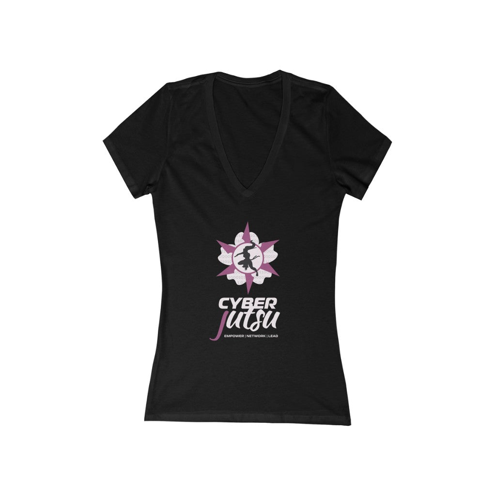 Women's Jersey Short Sleeve Deep V-Neck Tee