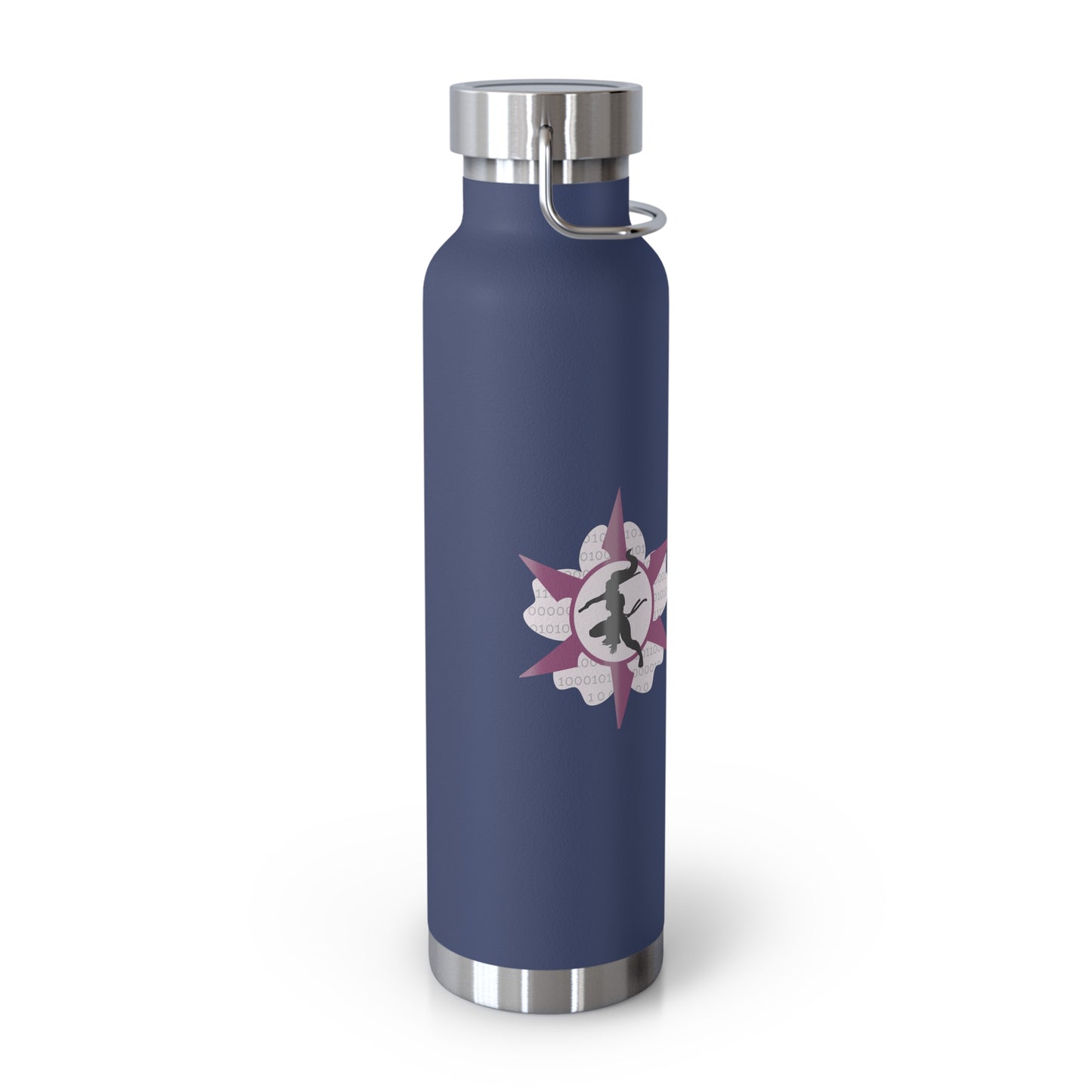 Cyberjutsu Logo Copper Vacuum Insulated Bottle, 22oz